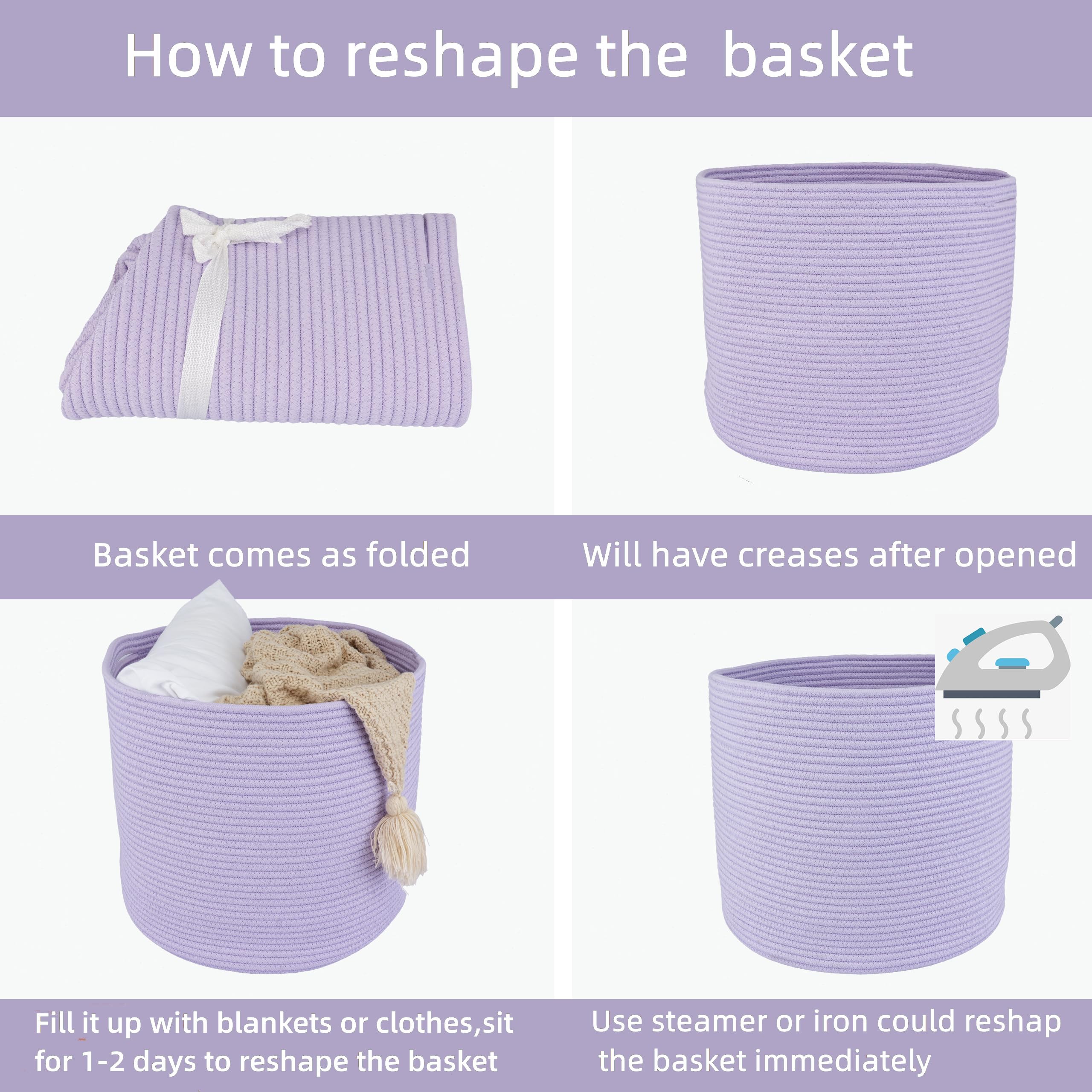 XUANGUO decorative round basket enhances nursery or playroom