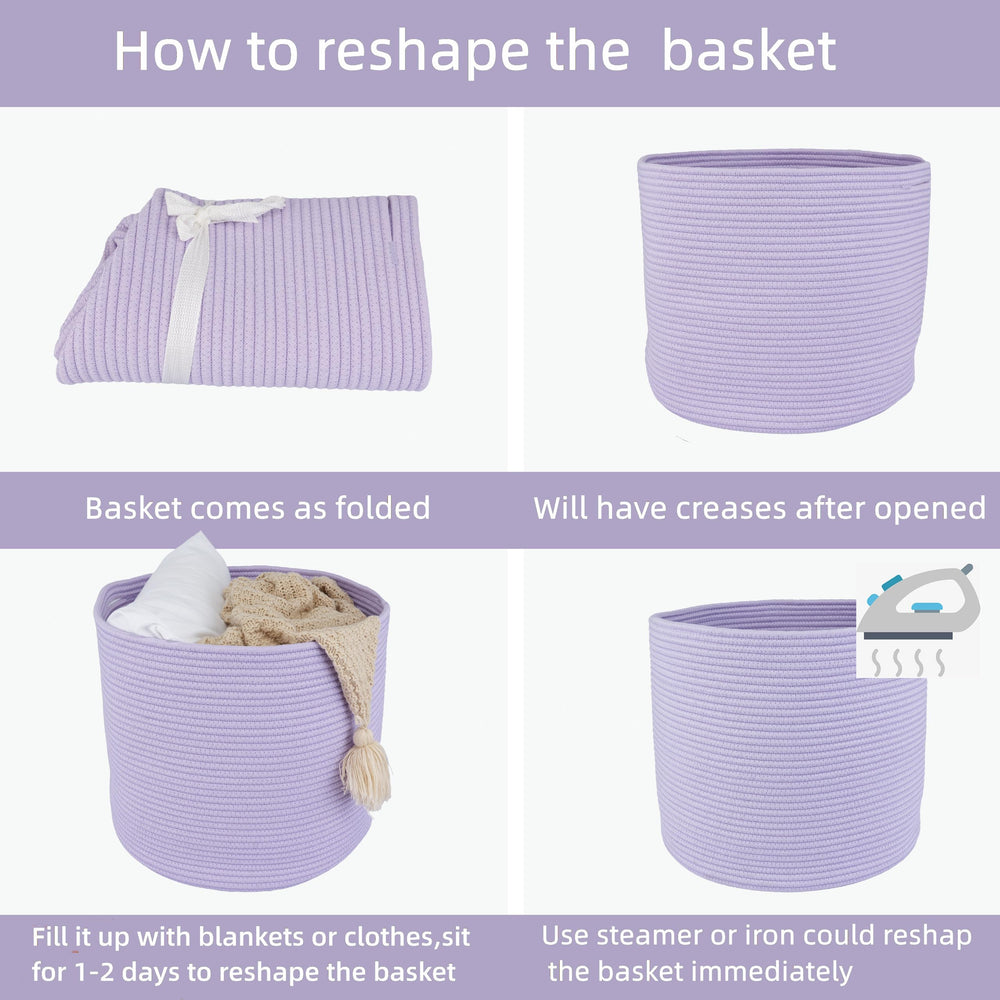 XUANGUO decorative round basket enhances nursery or playroom