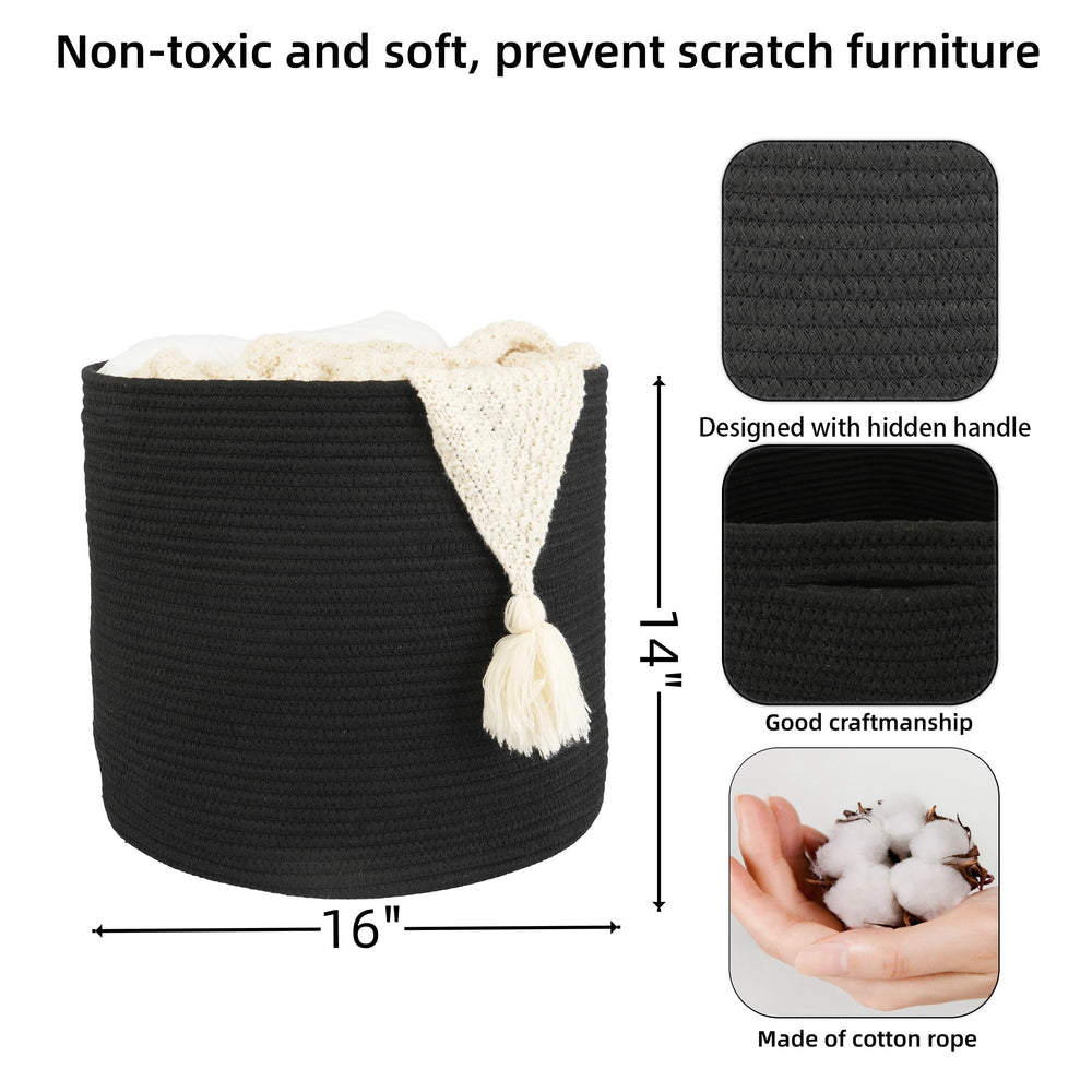 XUANGUO rope basket hidden handles demonstrate easy movement across rooms