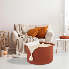 XUANGUO cotton rope basket is pet-safe and odor-free for toys.
