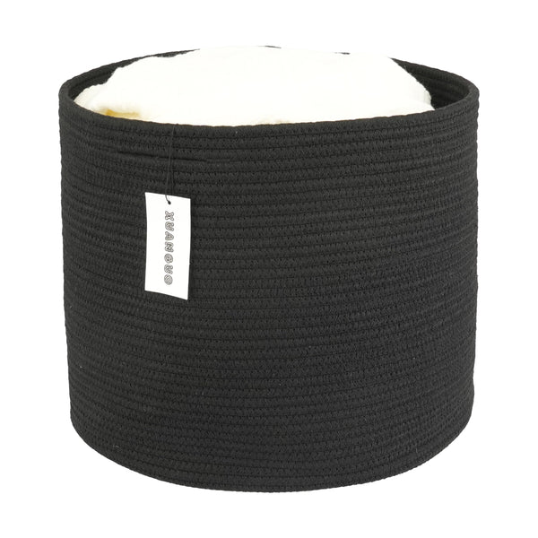 XUANGUO cotton rope basket round closeup shows soft material for gentle nursery storage