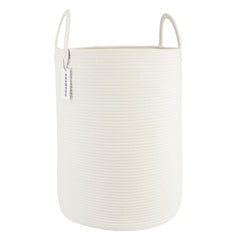 XUANGUO cotton rope laundry basket large white for clothes and blankets.