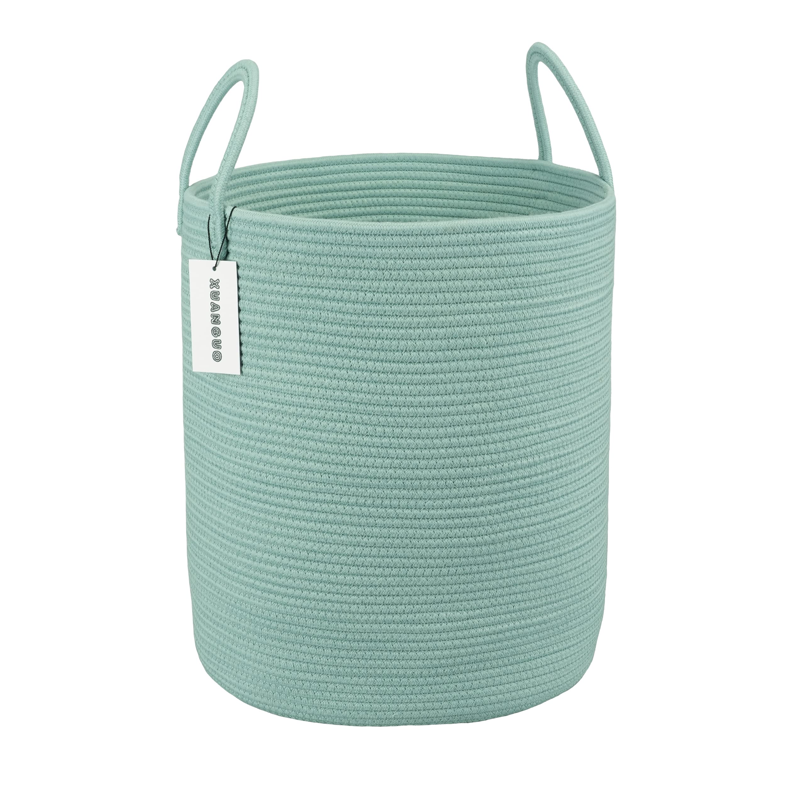 XUANGUO cotton rope laundry basket standalone with easy transport