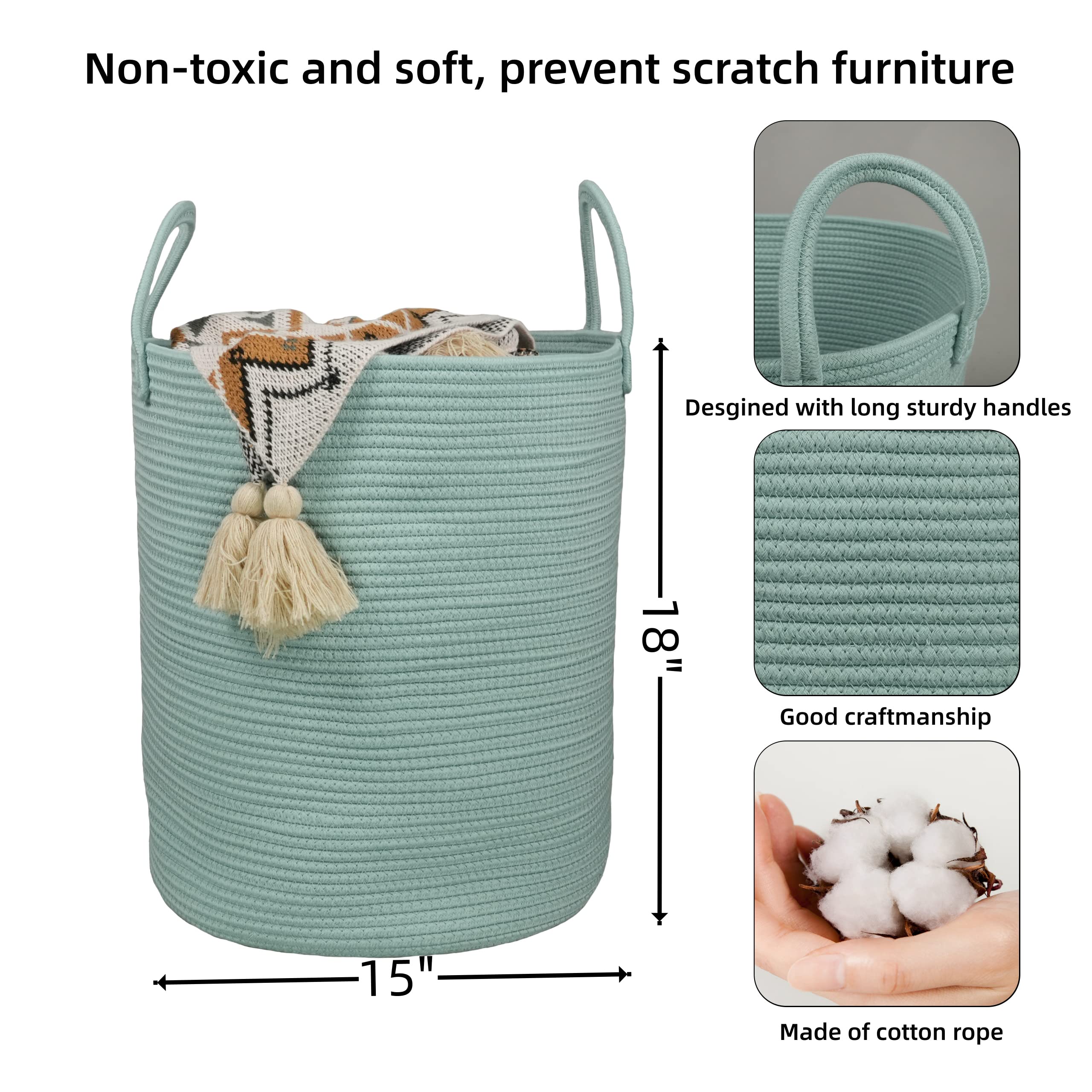 XUANGUO basket with handles for effortless room-to-room movement