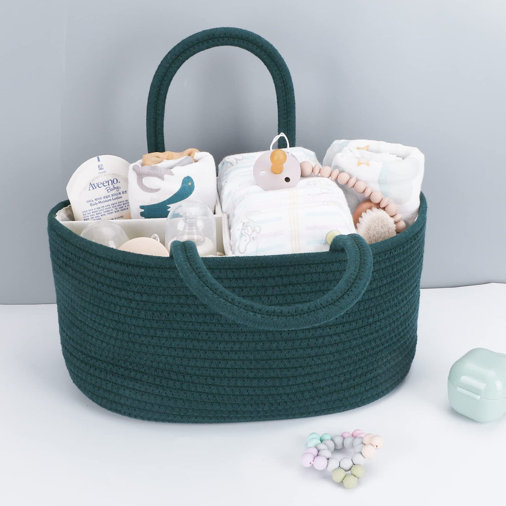 XUANGUO portable diaper basket with sturdy handles for effortless transport.