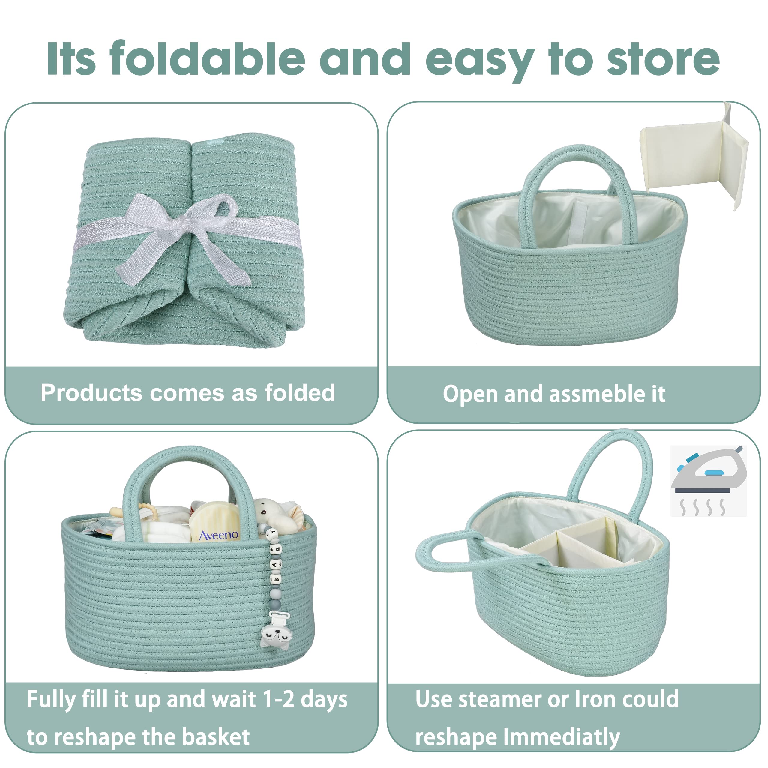 Xuanguo diaper caddy multipurpose nursery basket for versatile use.