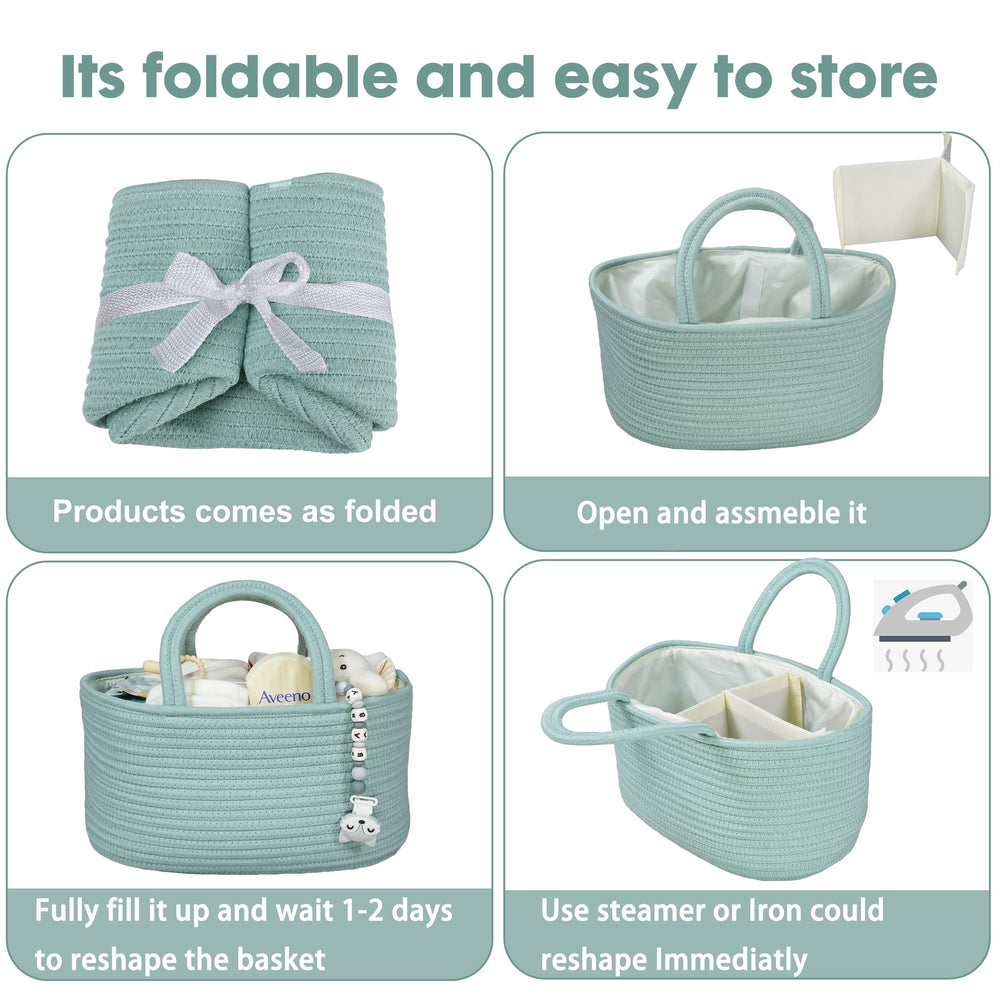 Xuanguo diaper caddy multipurpose nursery basket for versatile use.