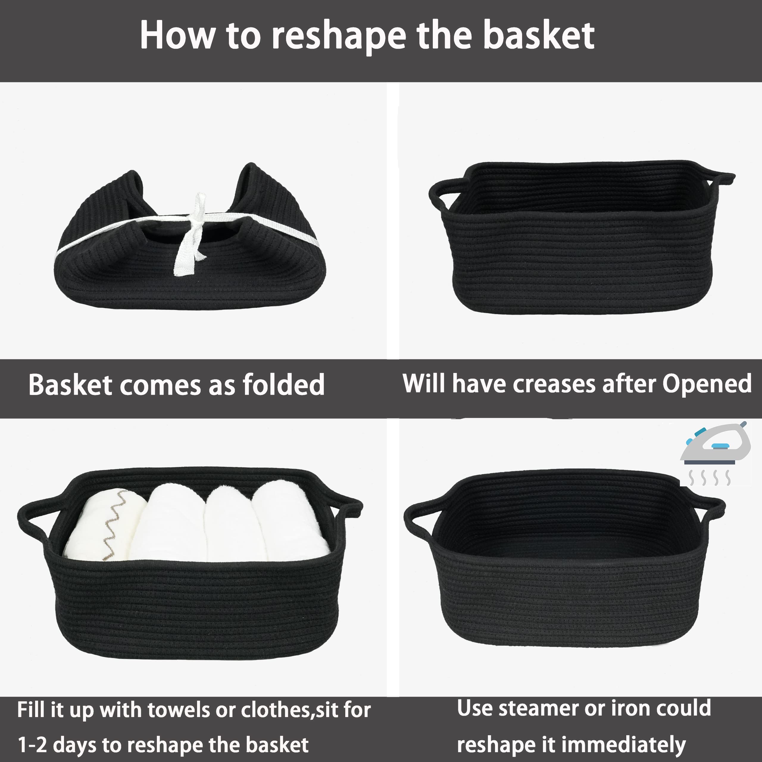 Xuanguo folded basket reshapes easily once filled for flexible storage
