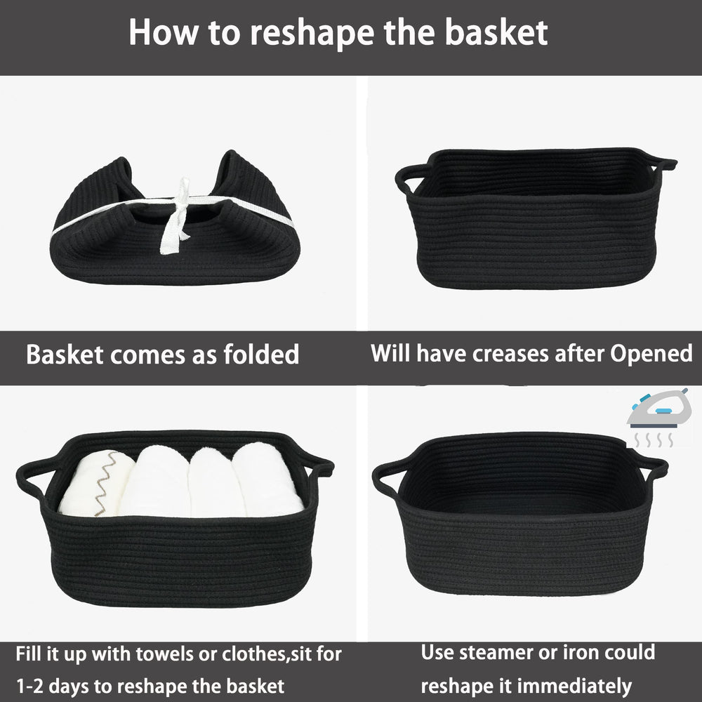 Xuanguo folded basket reshapes easily once filled for flexible storage