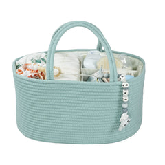 XUANGUO large diaper caddy organizer in green with ample space for diapers and wipes, within reach