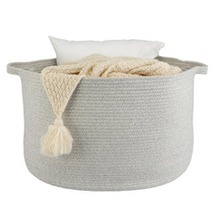 XUANGUO large rope basket for blanket storage in grey adds space-saving organization.
