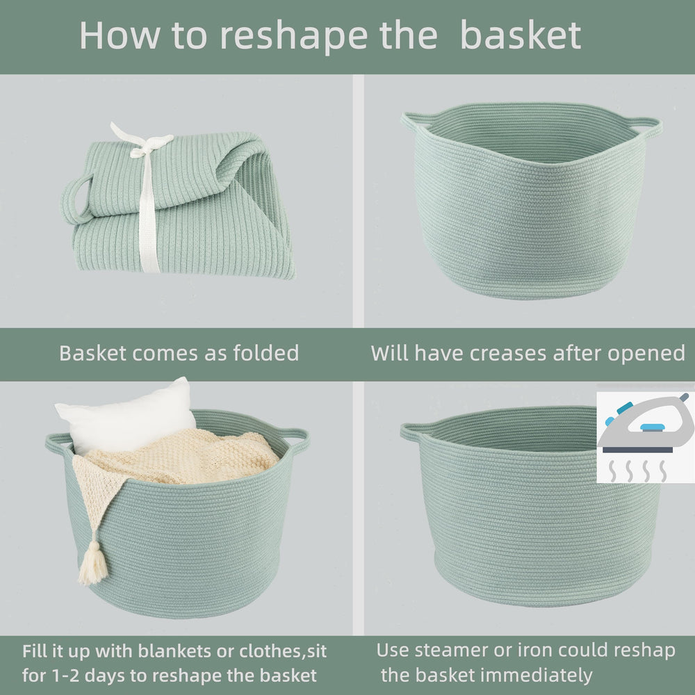 XUANGUO machine-washable rope basket for simple care