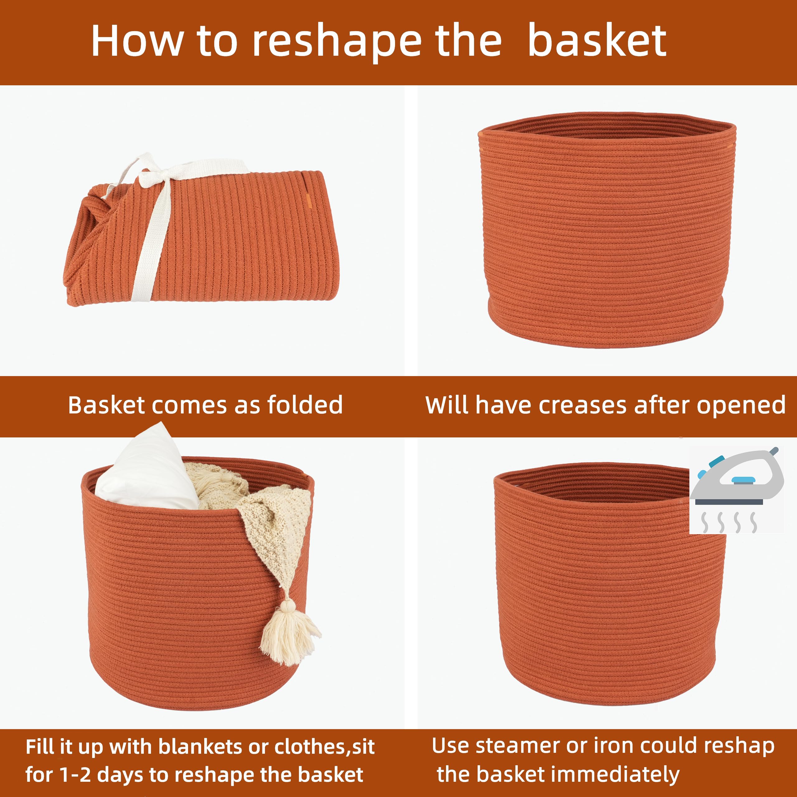 XUANGUO machine-washable basket stays clean with delicate washing.