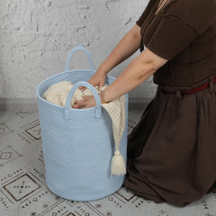 XUANGUO natural cotton rope basket suitable for nursery organization and toys