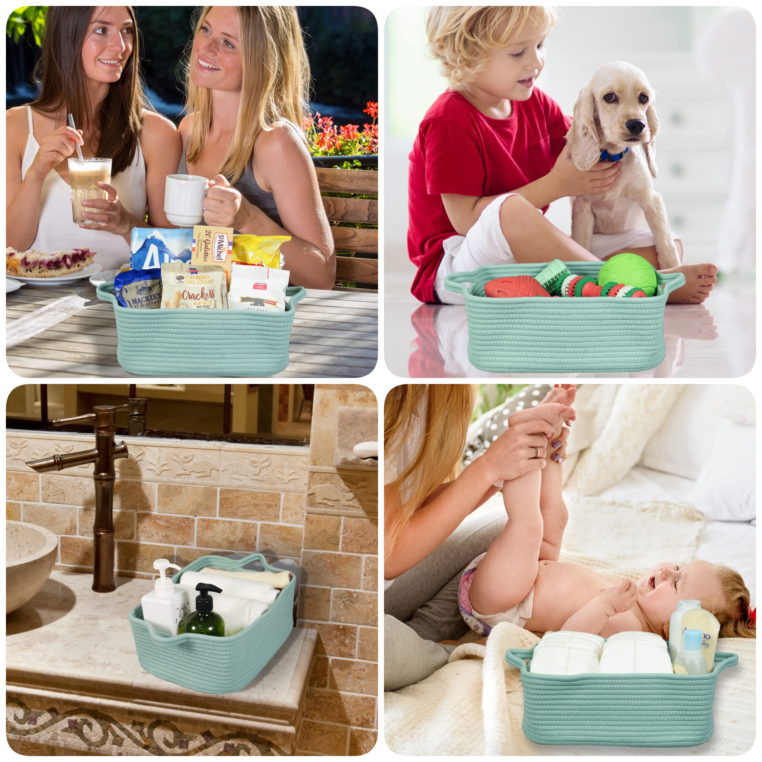 XUANGUO non-toxic cotton rope basket is pet-safe and odor-free.