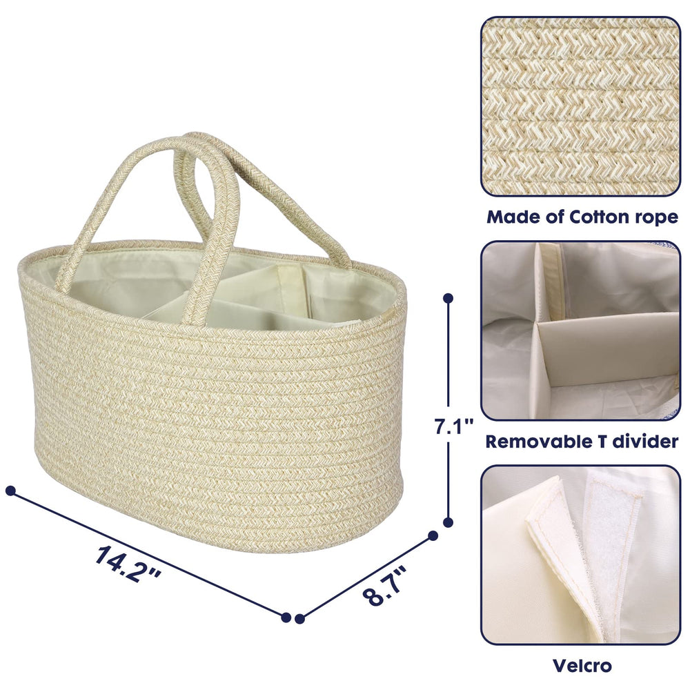 Xuanguo nursery bin cotton rope design blends with any nursery decor.