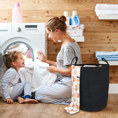 XUANGUO nursery hamper basket for kids blends with any nursery decor.