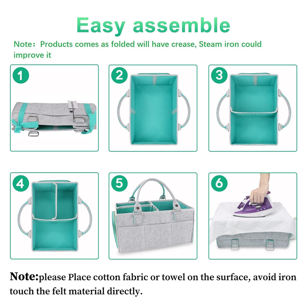 Xuanguo portable nursery tote keeps baby items organized on the go.