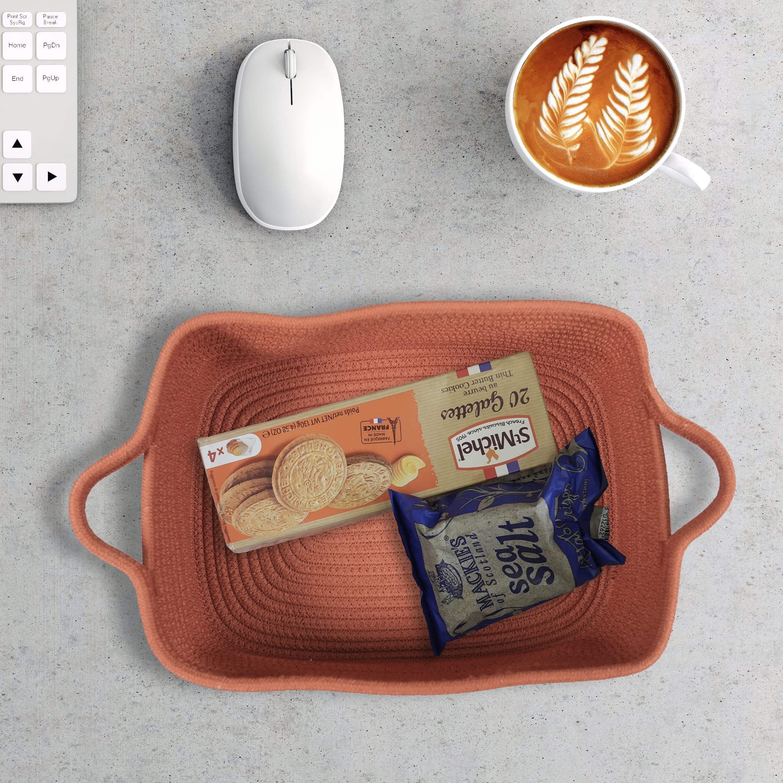 Xuanguo rust rope basket folded for compact storage