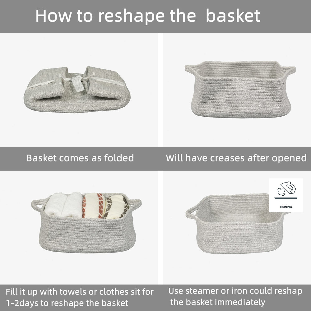 XUANGUO bookshelf storage basket for books and remotes