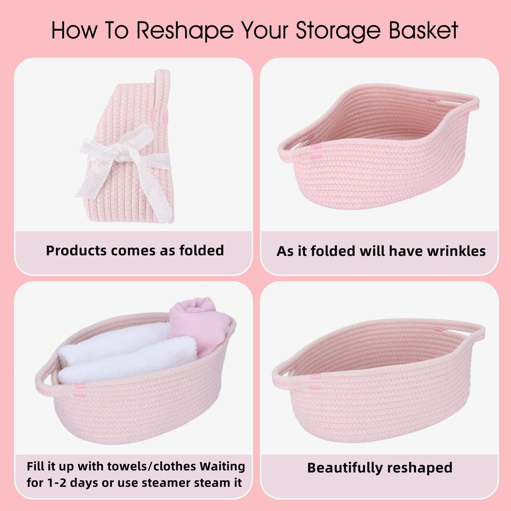 XUANGUO durable rope basket ready for folded storage and quick setup.