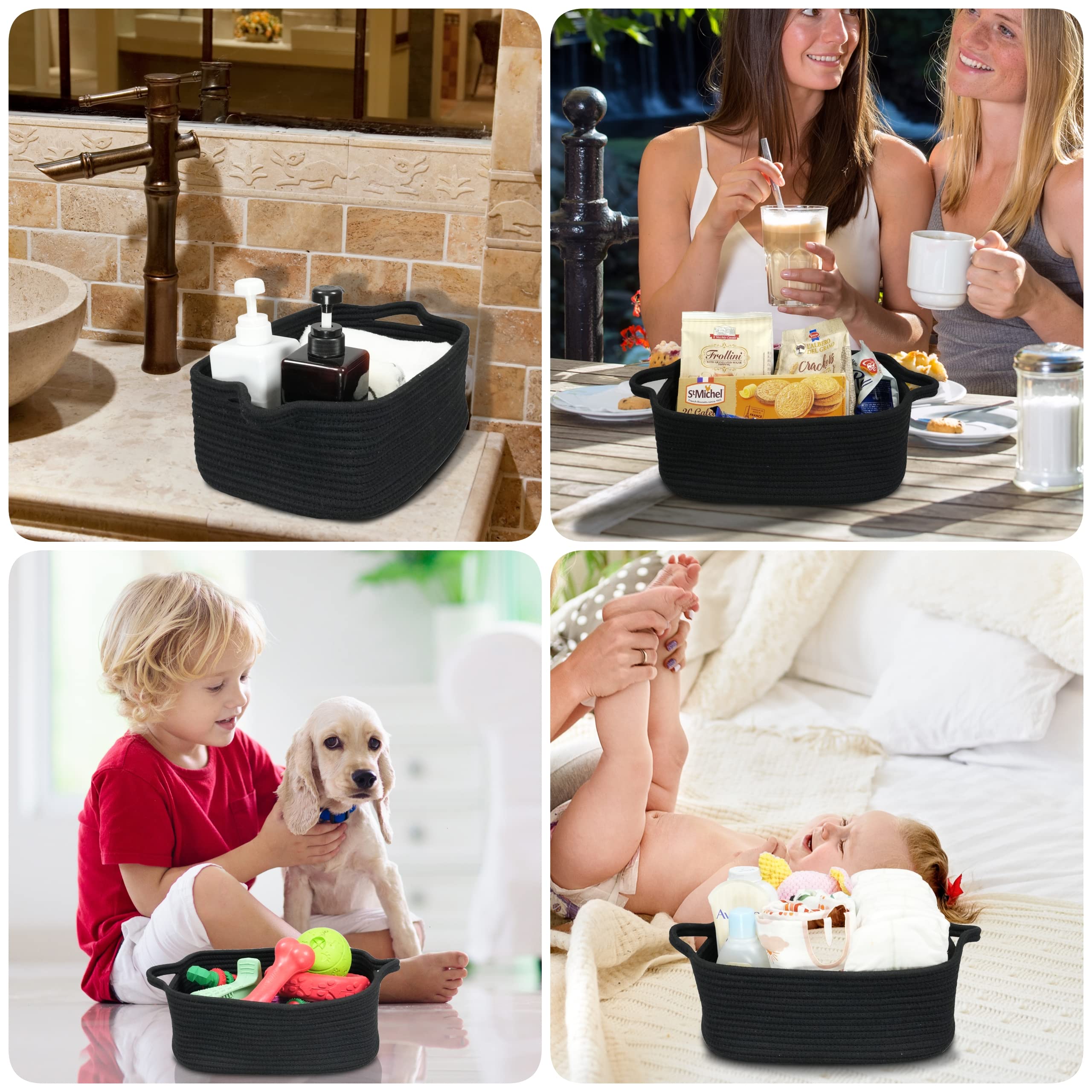 Xuanguo cotton rope basket cushions surfaces and protects furniture from scratches