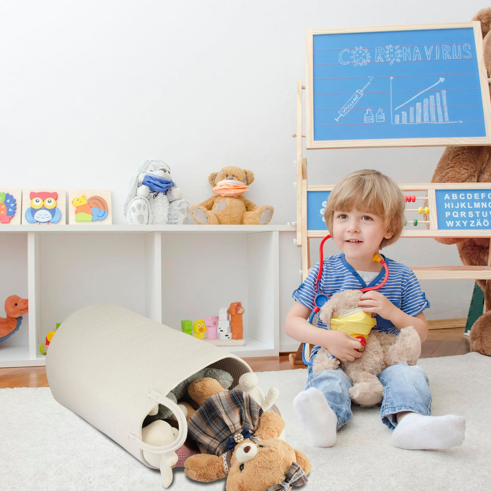 XUANGUO soft cotton rope storage bin folds for compact storing.