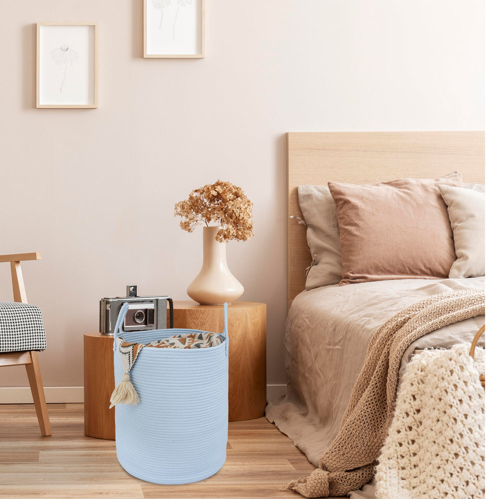 XUANGUO soft, foldable storage basket for blankets, towels, or pillows