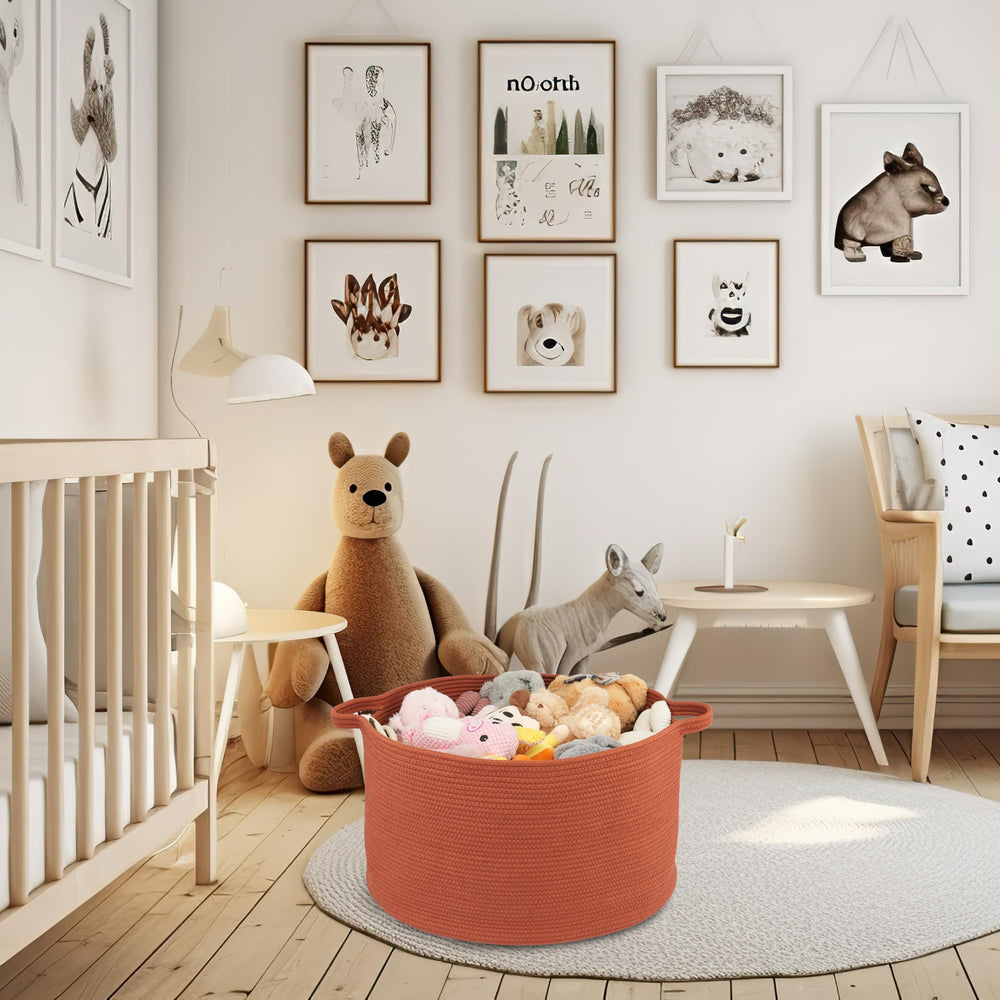 XUANGUO soft rope basket folds flat for easy storage.
