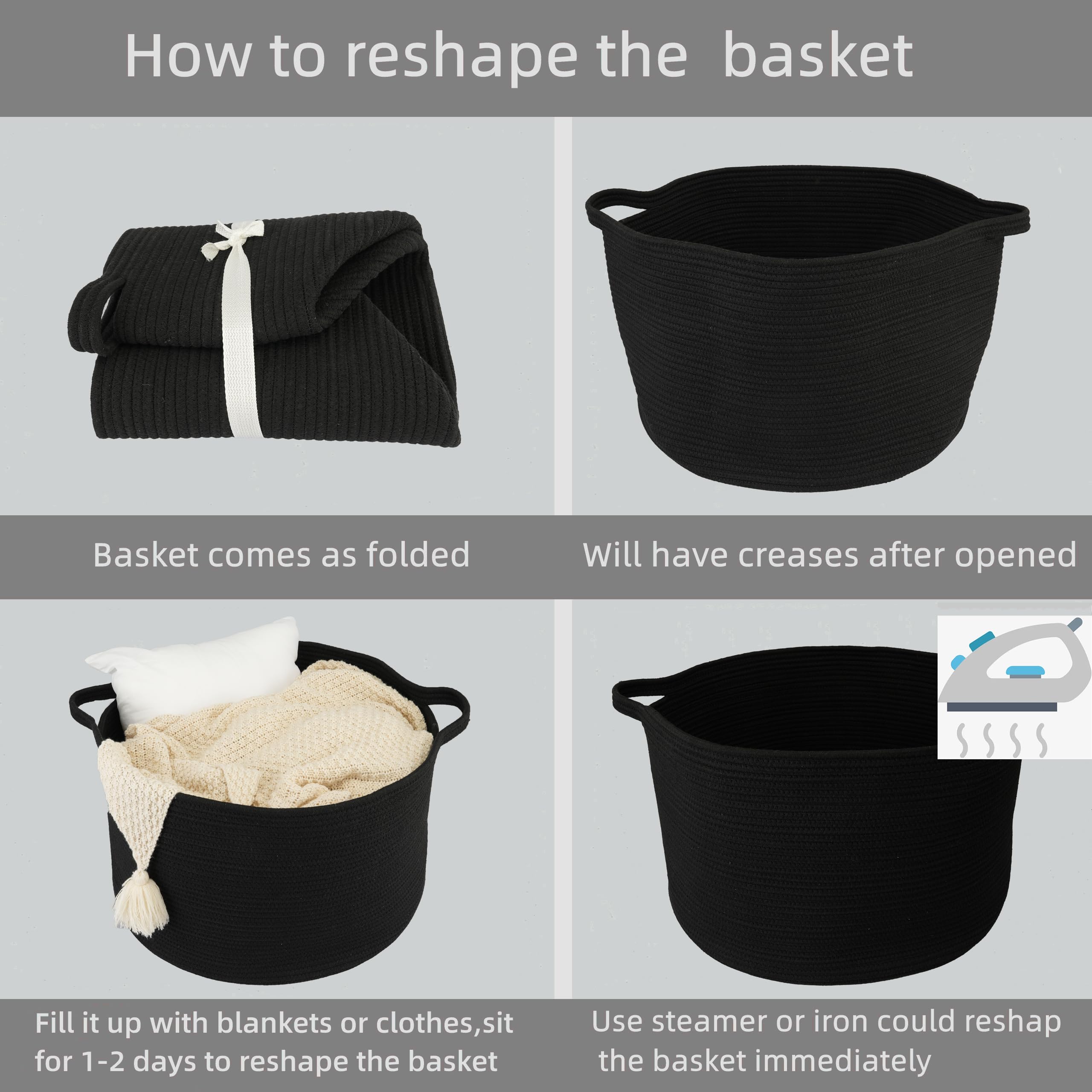 XUANGUO towel and clothing basket folds flat for compact storage