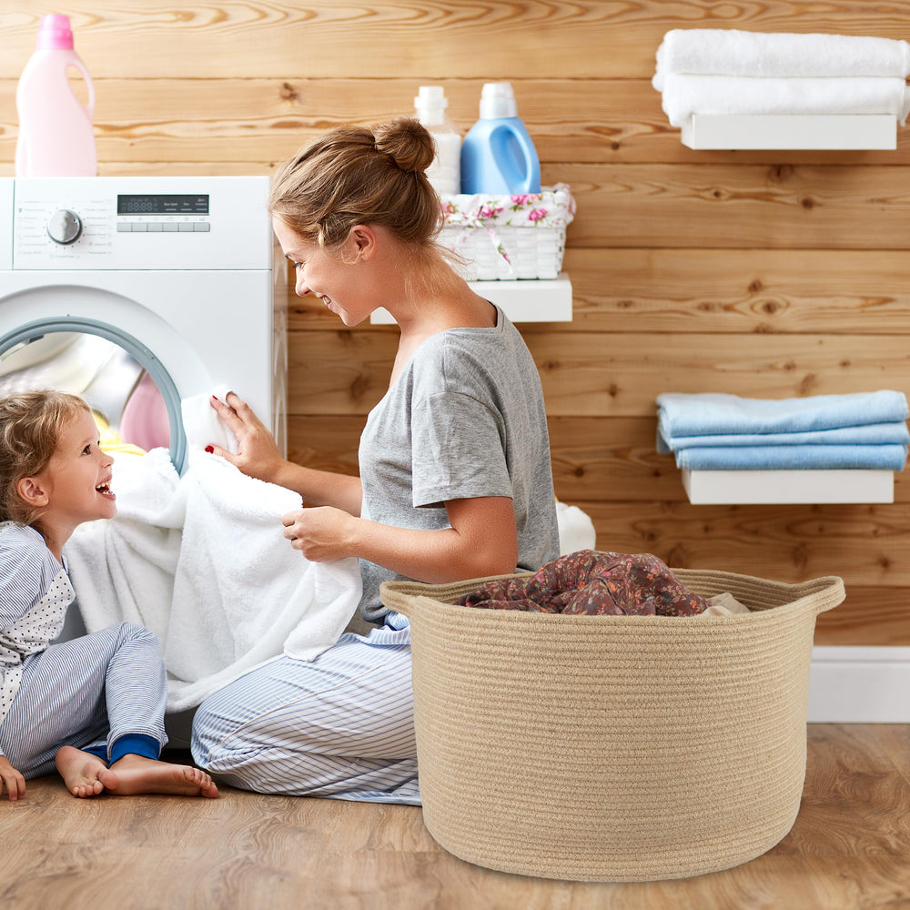 Xuanguo toy storage basket with handles for easy mobility