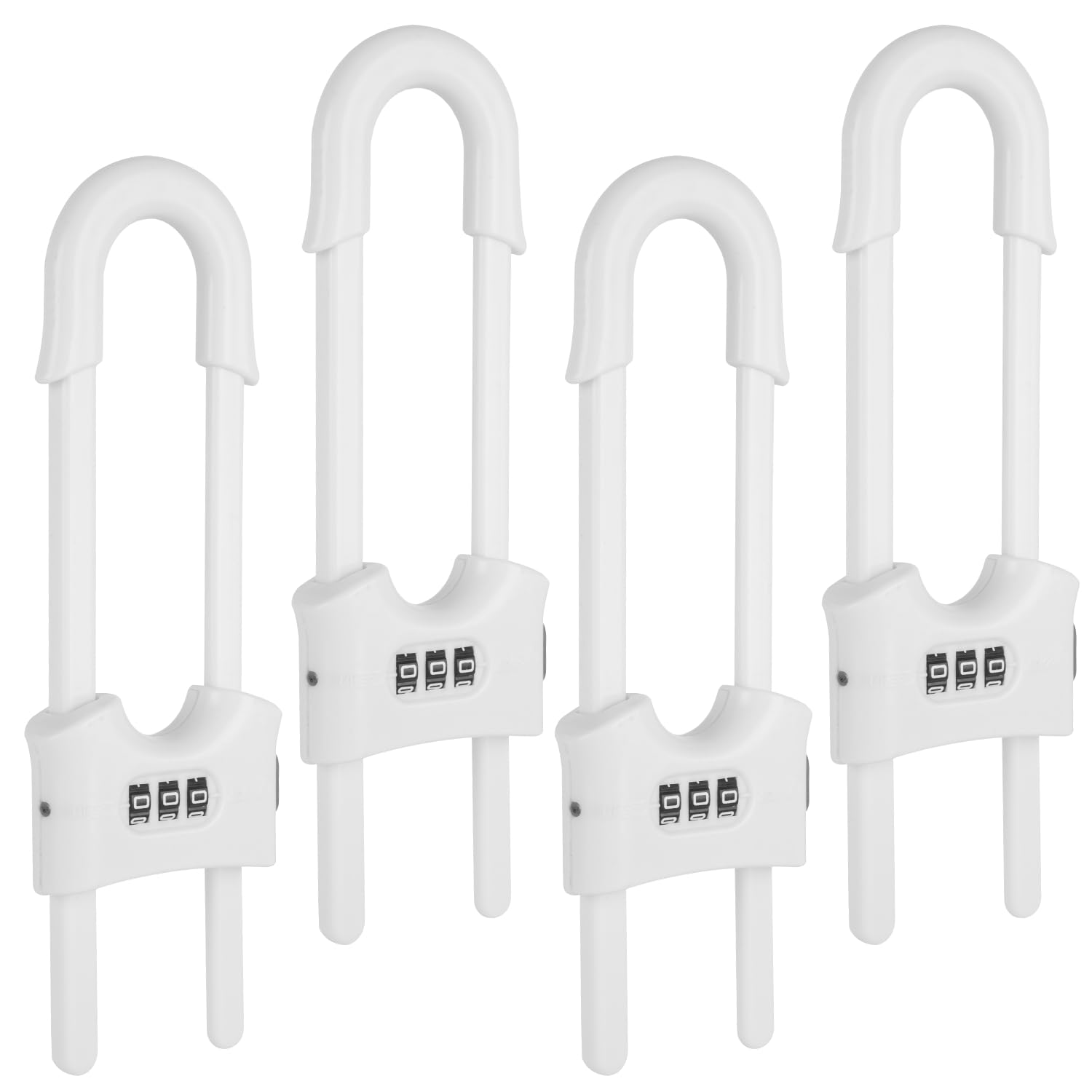 Xuanxi Star 4-pack sliding cabinet locks secure cabinets and drawers.