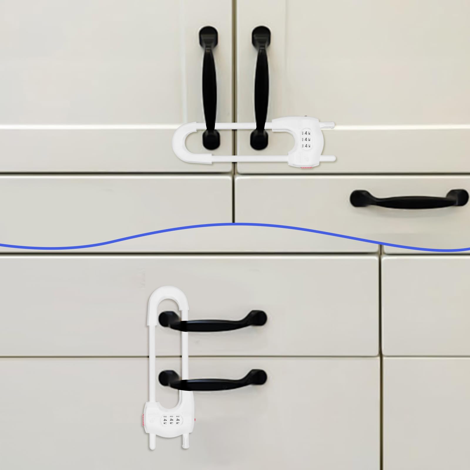 Xuanxi Star portable lock ready for travel use on cabinets and drawers.