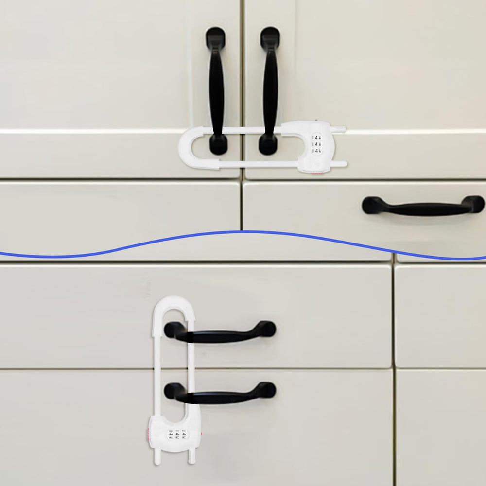 Xuanxi Star portable lock ready for travel use on cabinets and drawers.