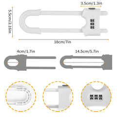 Xuanxi Star u-shaped cabinet locks fit over handles to deter access.