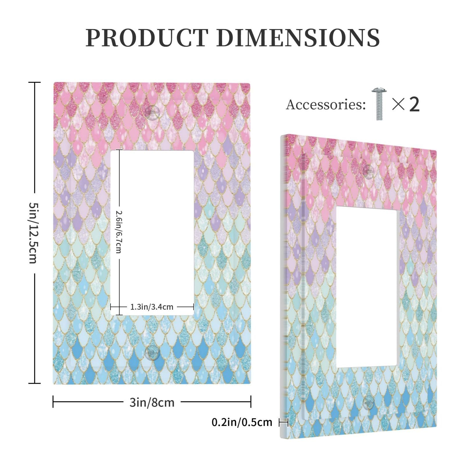 Xuejiaku Mermaid Scales switch plate offers easy cleaning and durable use in bathrooms.