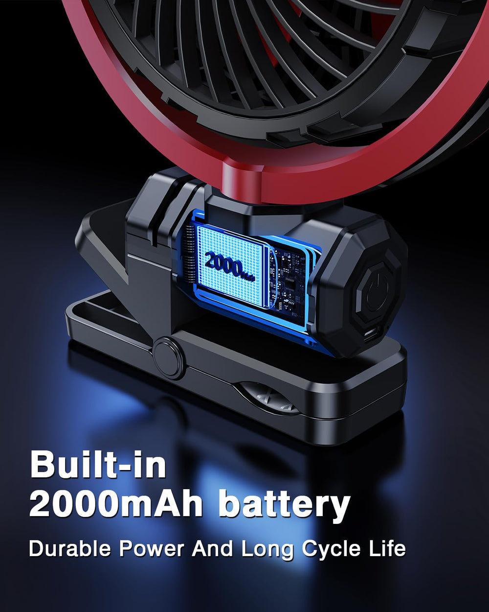 xuenair USB-C rechargeable clip-on fan stays ready with quick power top ups