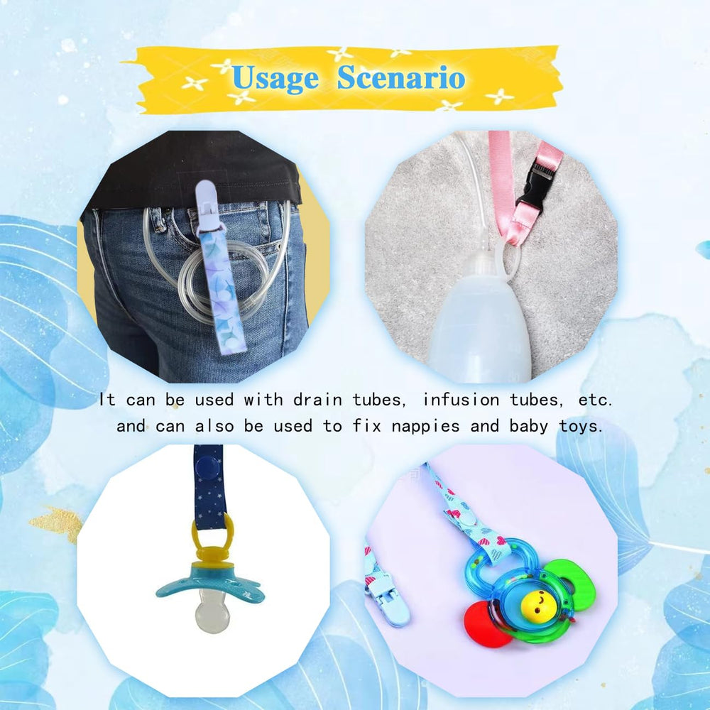XUESHENGJING drain tubing clip with snaps securely organizes tubes, reducing tangles.