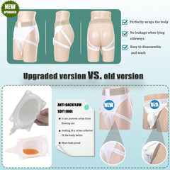 XUIAQZW reusable silicone urine bags simplify cleaning and long-term use.
