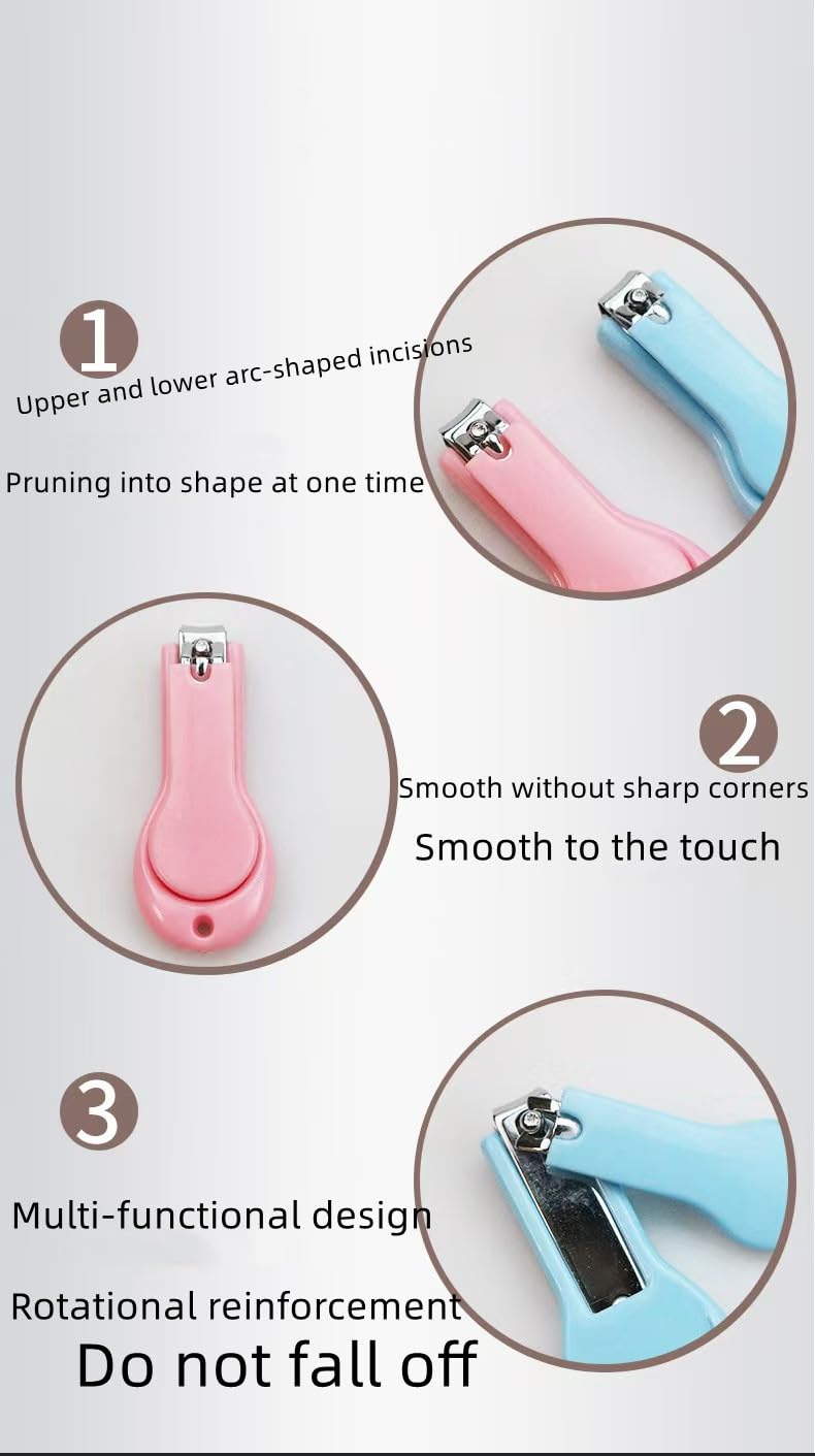 XUJINCN baby nail clippers rounded edge close-up for gentle trimming.