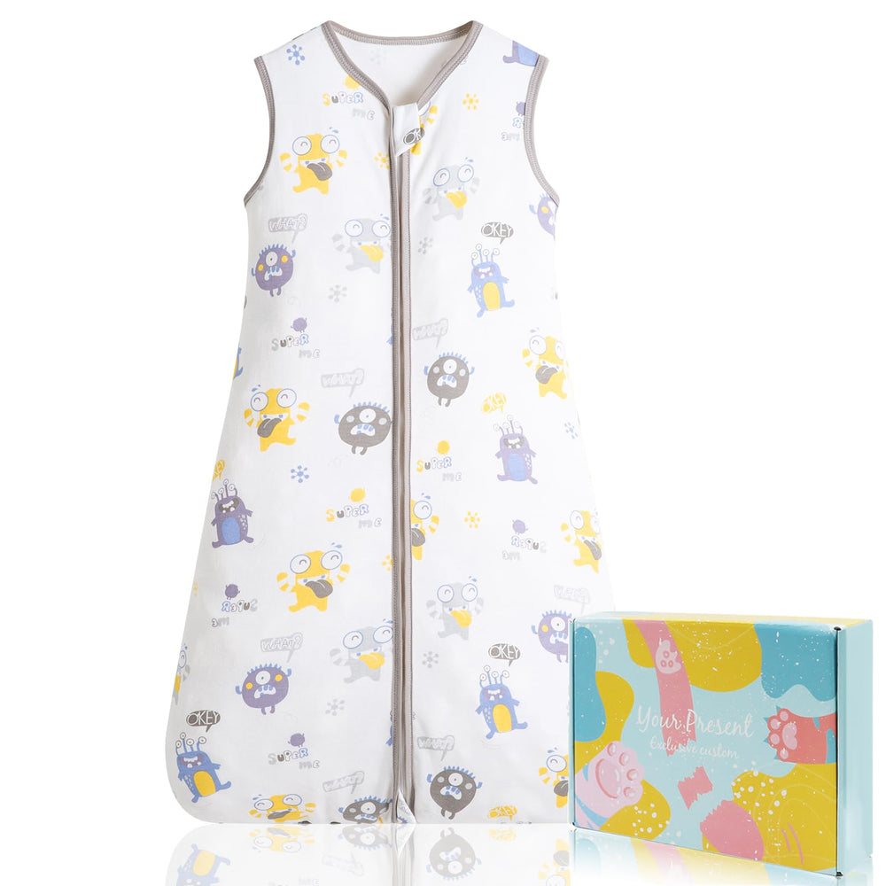 XUNATA baby sleep sack fabric close-up showing soft cotton for comfortable nights