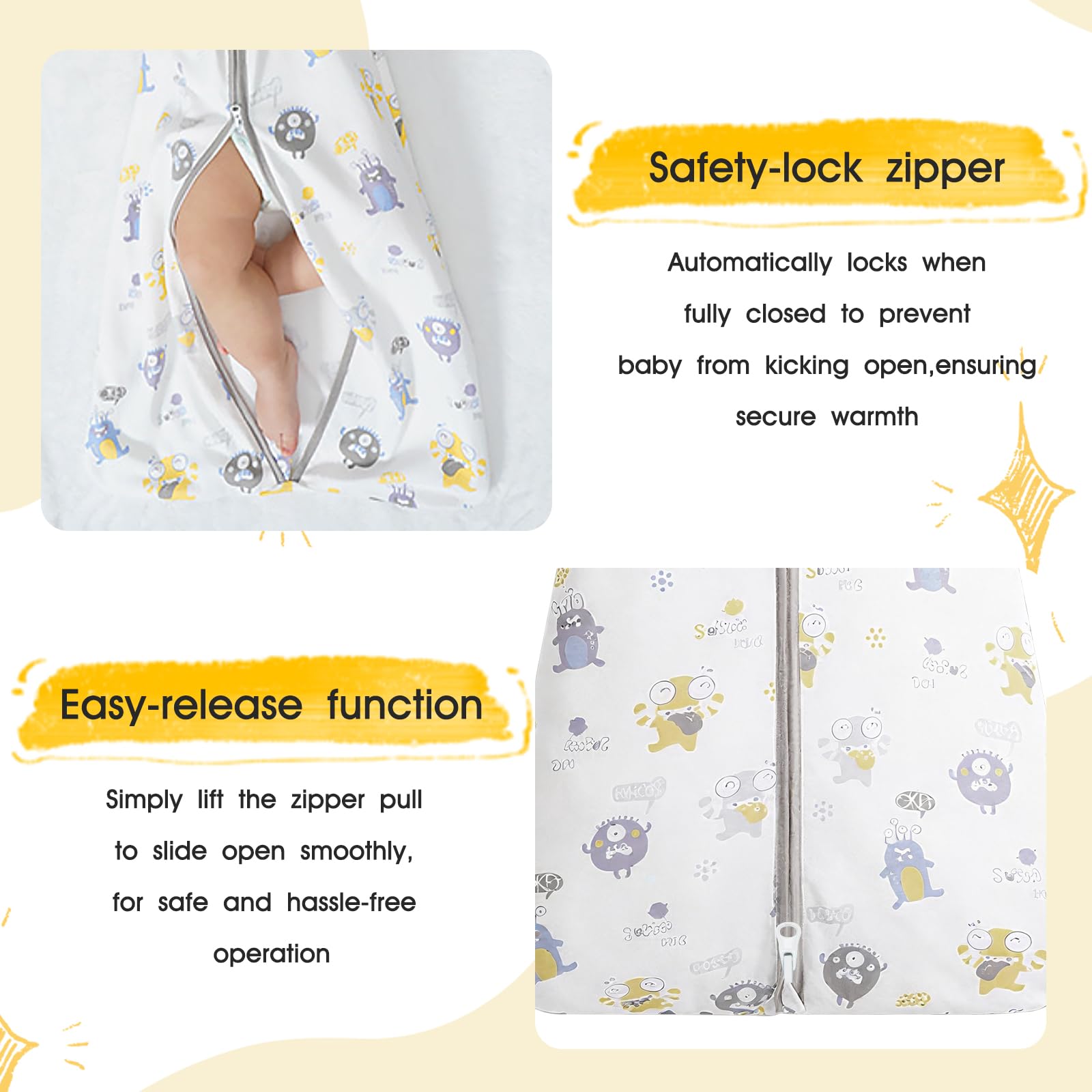 XUNATA machine-washable sleep sack for easy cleanup
