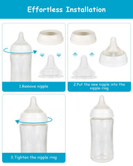 XUNICUTE vented nipple reduces swallowed air for comfort.