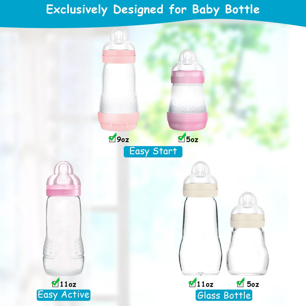XUNICUTE baby bottle handles purple compatibility 5oz-11oz bottles for flexible use.