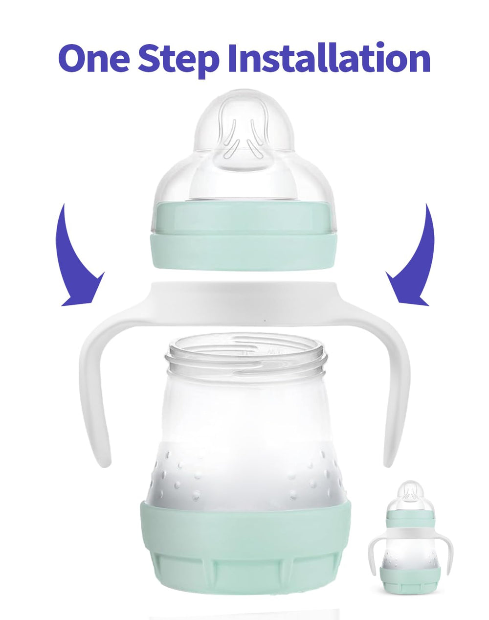 XUNICUTE quick-install bottle handles slide on easily from top to bottom
