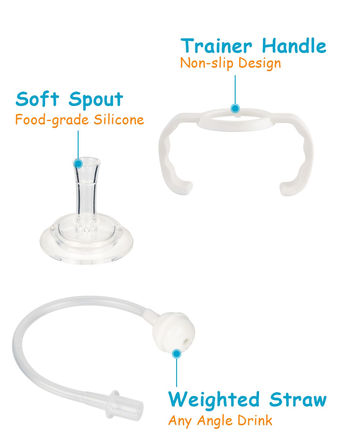 XUNICUTE bottle handles provide secure grip during meals