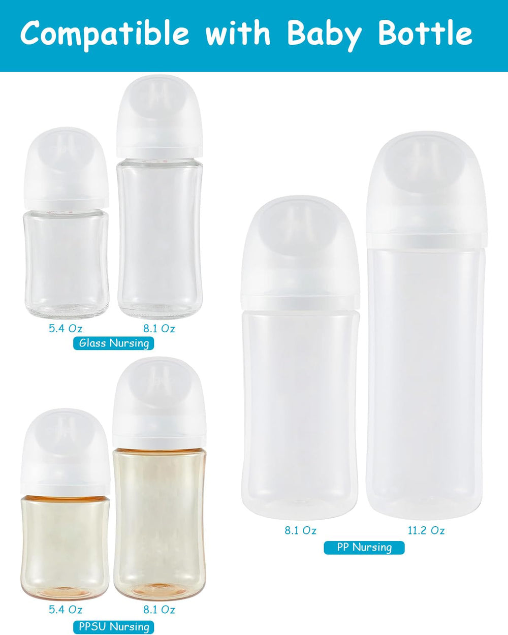 XUNICUTE BPA-free, PVC-free silicone nipple for baby safety.