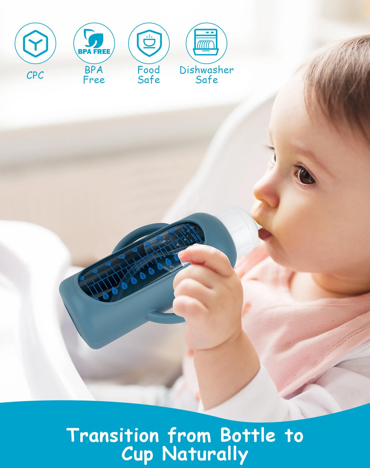 XUNICUTE gums-friendly design reduces discomfort during early sipping practice