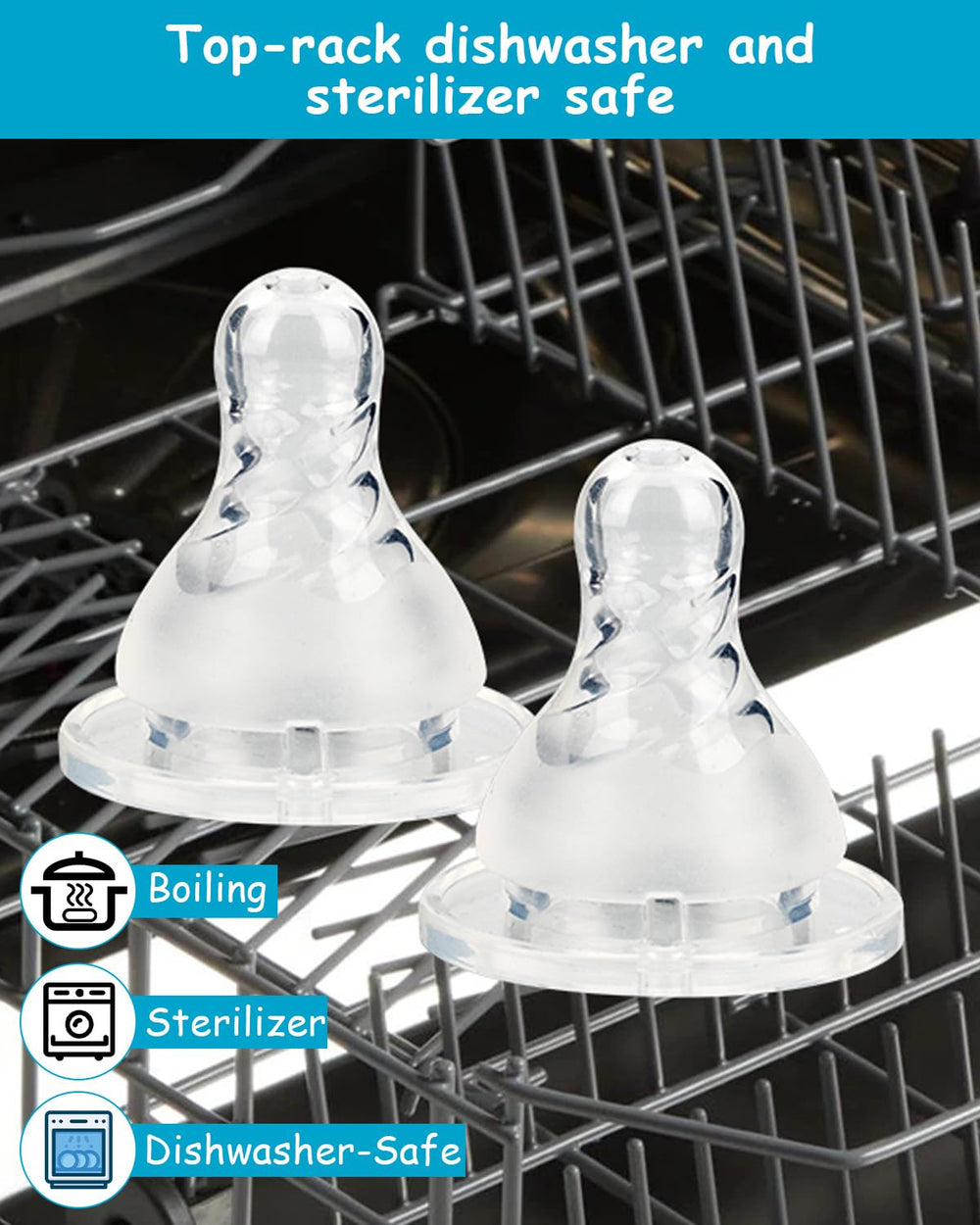 XUNICUTE Level 3 nipple supports baby’s pacing at six months and up
