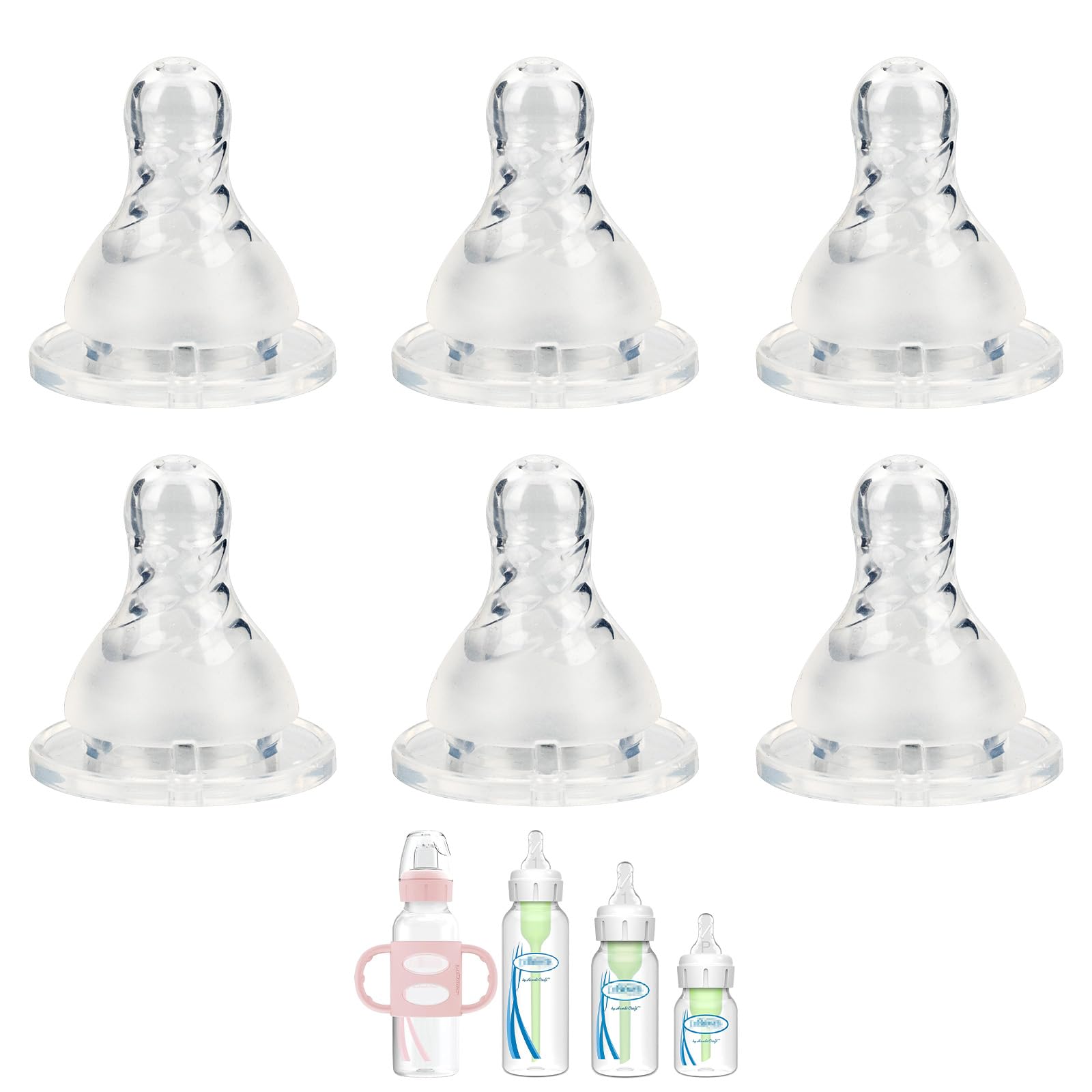 XUNICUTE fast-flow Level 3 nipple for Dr. Brown’s Natural Narrow bottles, promoting steady feeding